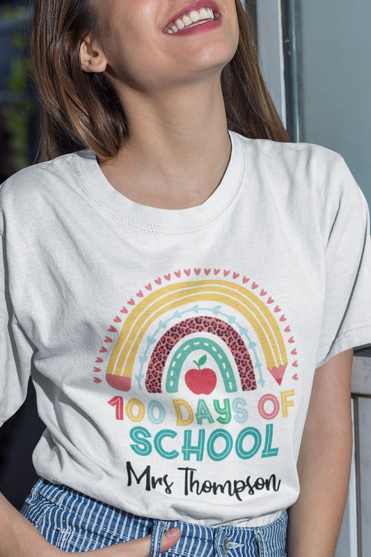 Personalized 100 Days of School T Shirt