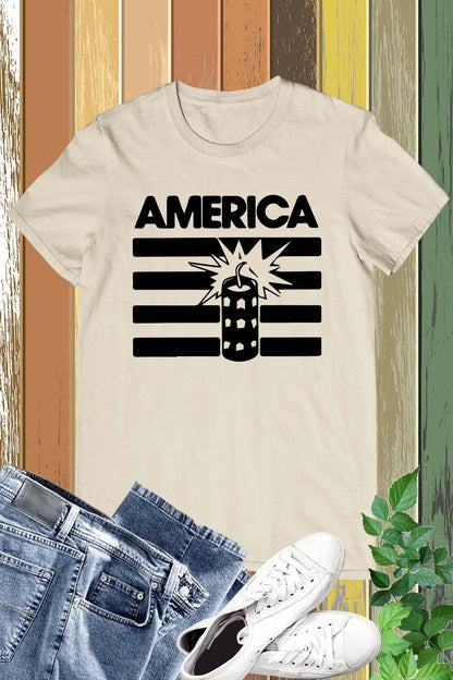 America Firework 4th Of July Flag Shirt