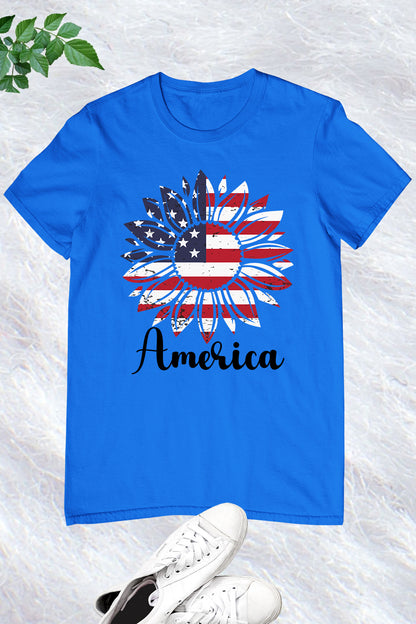 America Sunflower Patriotic Shirt