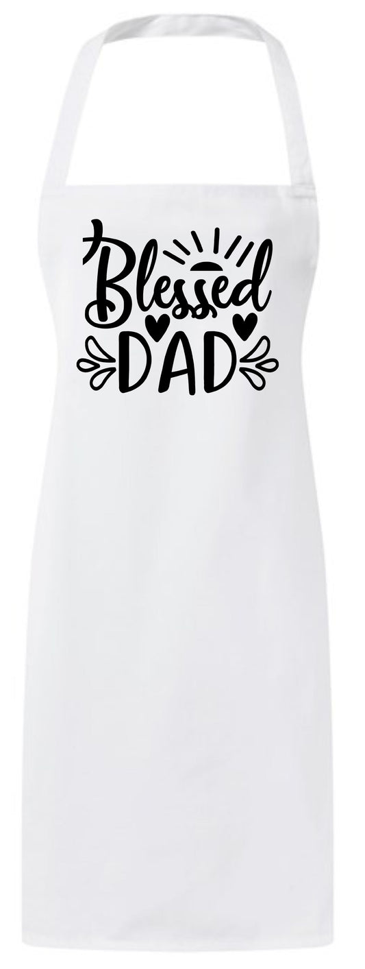 Awesome Blessed Dad Memories Fathers Day Custom Birthday Daddy Apron
