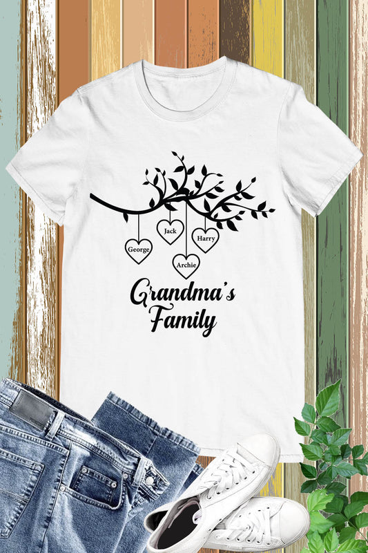 Custom Grandma's Family T Shirt