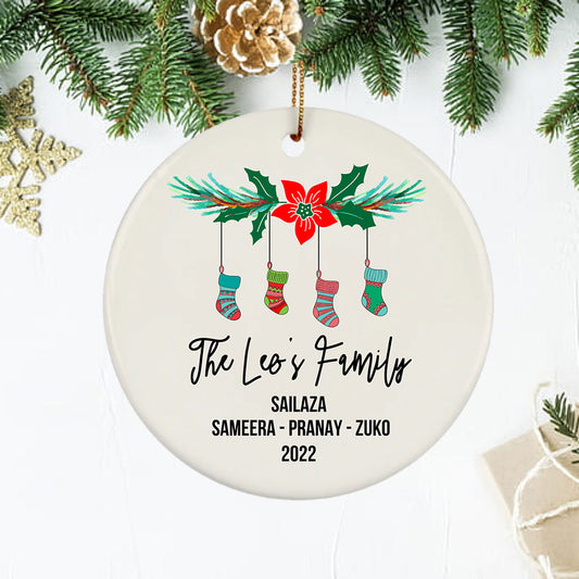 Custom Family Christmas Bible Verse Jesus Lover Faith Based Ornament