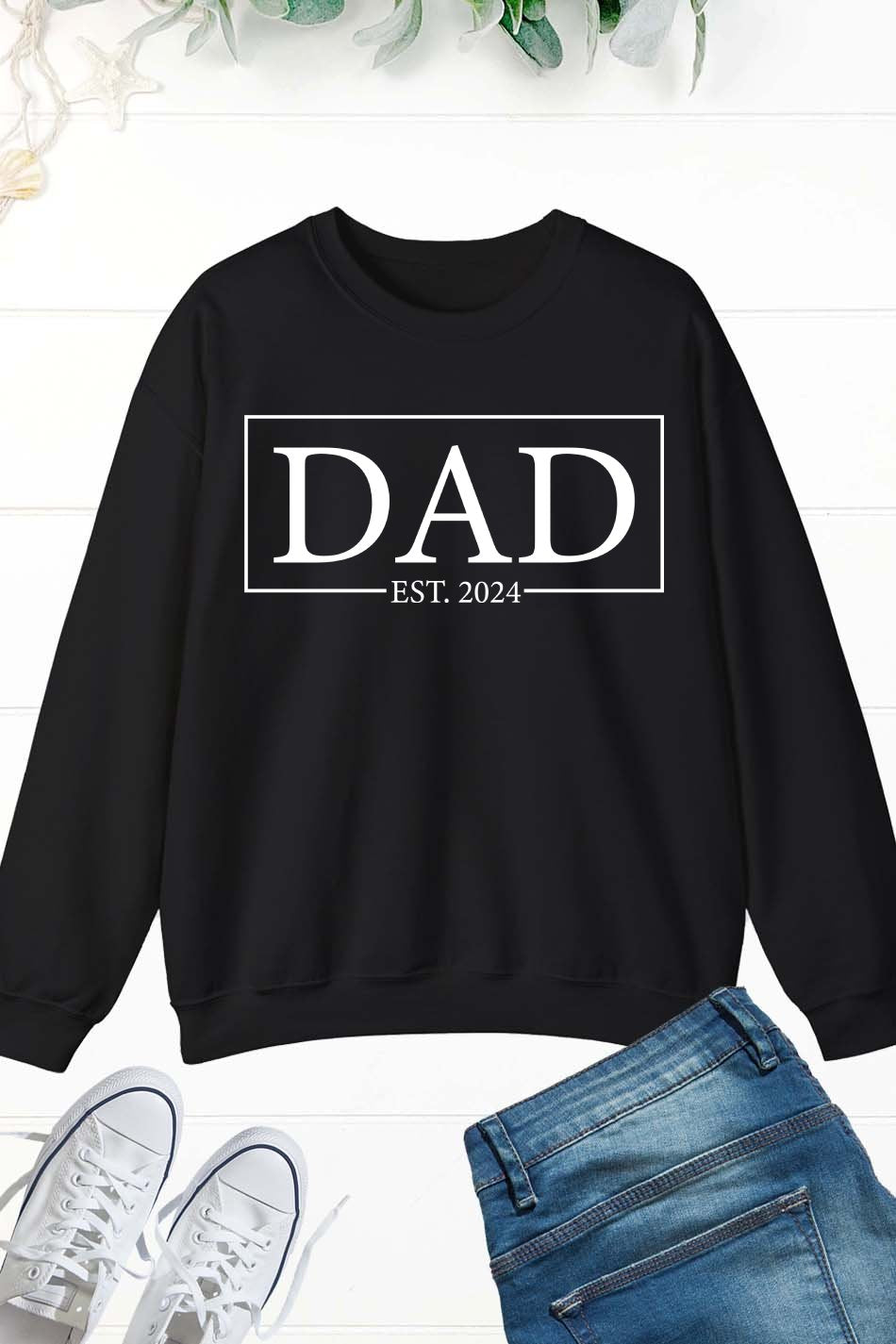 Dad Est 2024 Soon To Be Dad Pregnancy Announcement T-Sweatshirt
