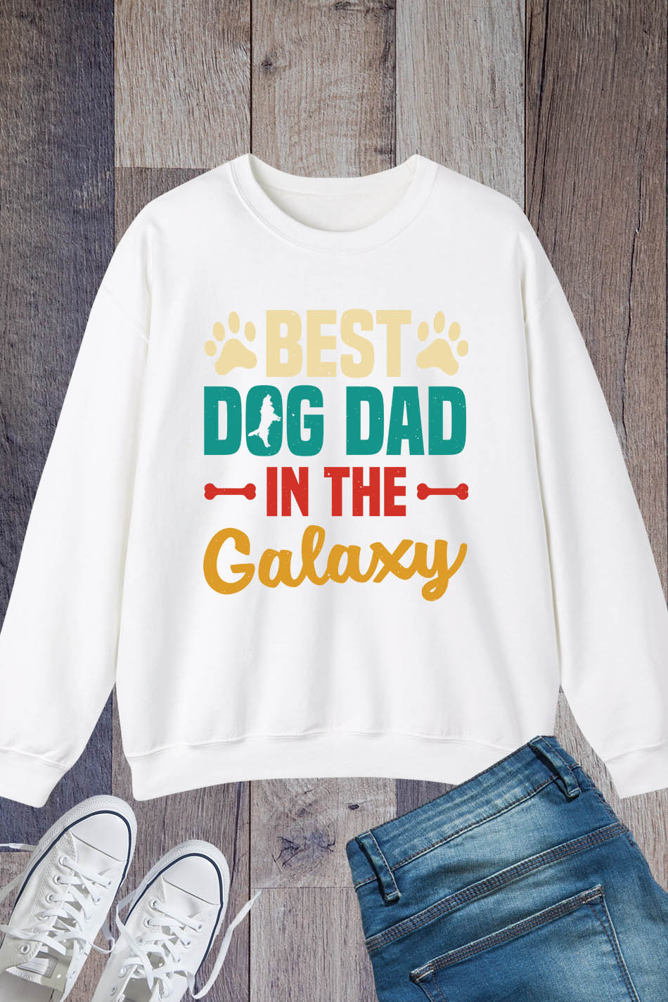 Best Dog Dad in The Galaxy Sweatshirt