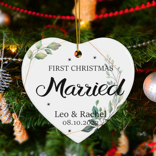 First Christmas Married Ornament gifts