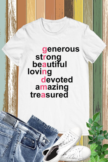Grandma Letters Cute Graphic Shirt