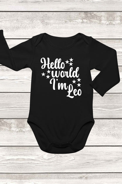 Hello World Custom Baby Name Bodysuit