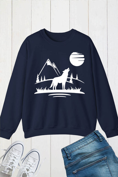 Wolf and moon Sweatshirt