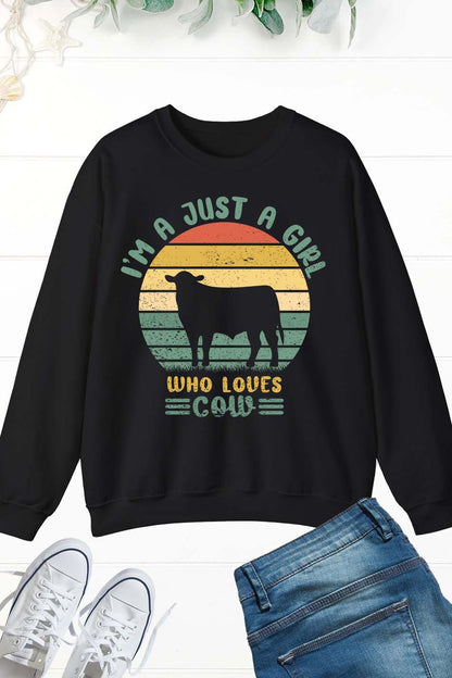 Women cow Sweatshirt