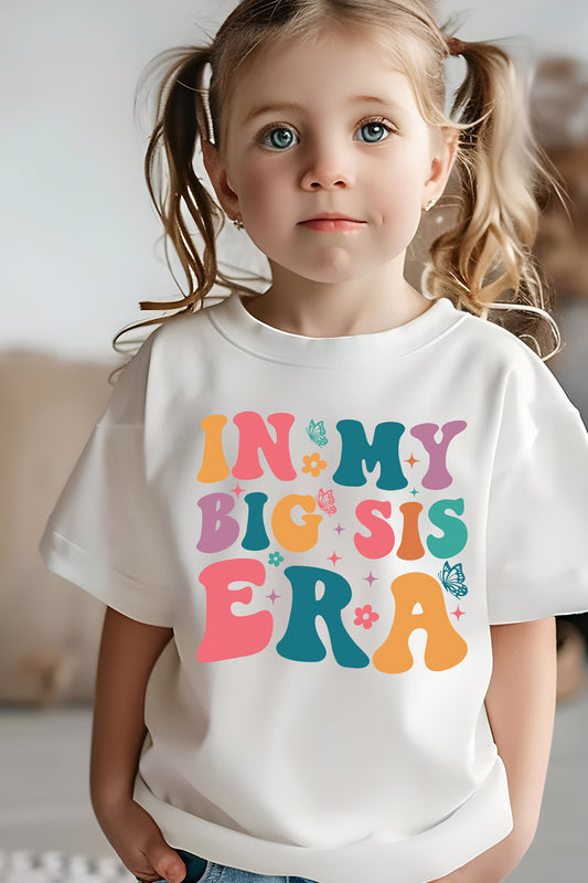 In My Big Sis Era Retro Baby Announcement Shirts