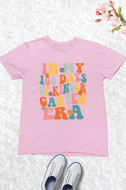 In My 100 Days of Kindergarten Era Trendy Kids T Shirt