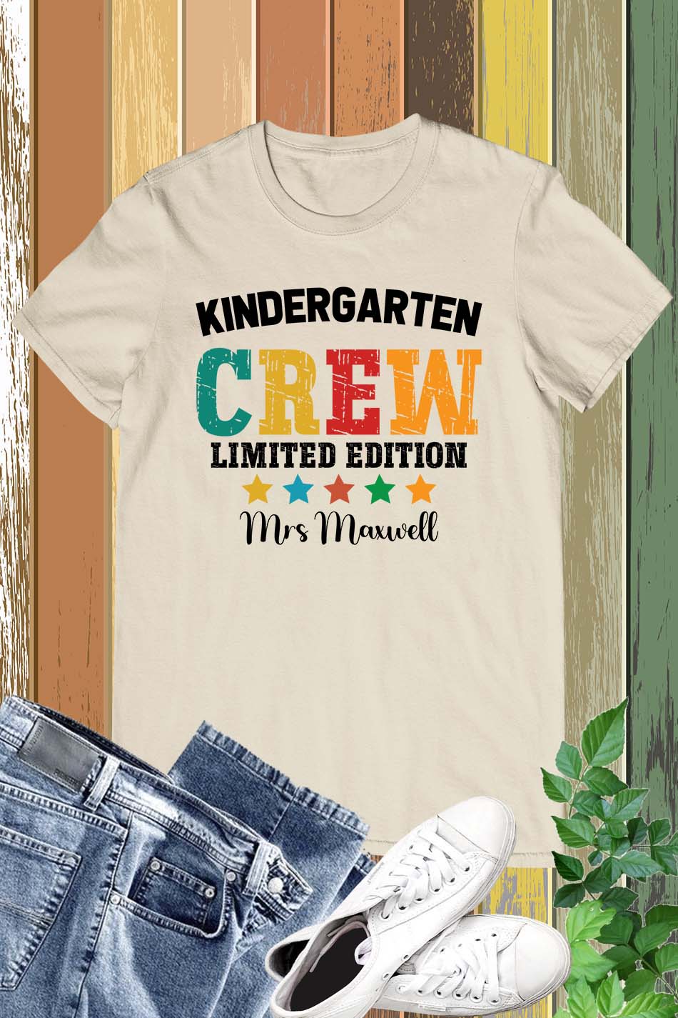 Kindergarten Crew Limited Edition Personalised  Teacher Shirt