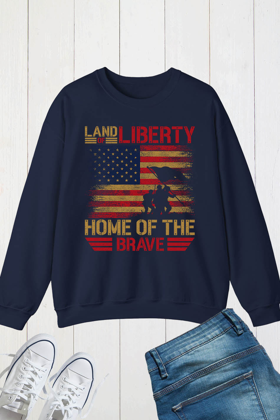 Land of Liberty Home of The Brave Sweatshirts