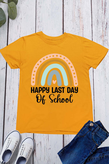 happy Last Day of School Kids Rainbow T Shirt