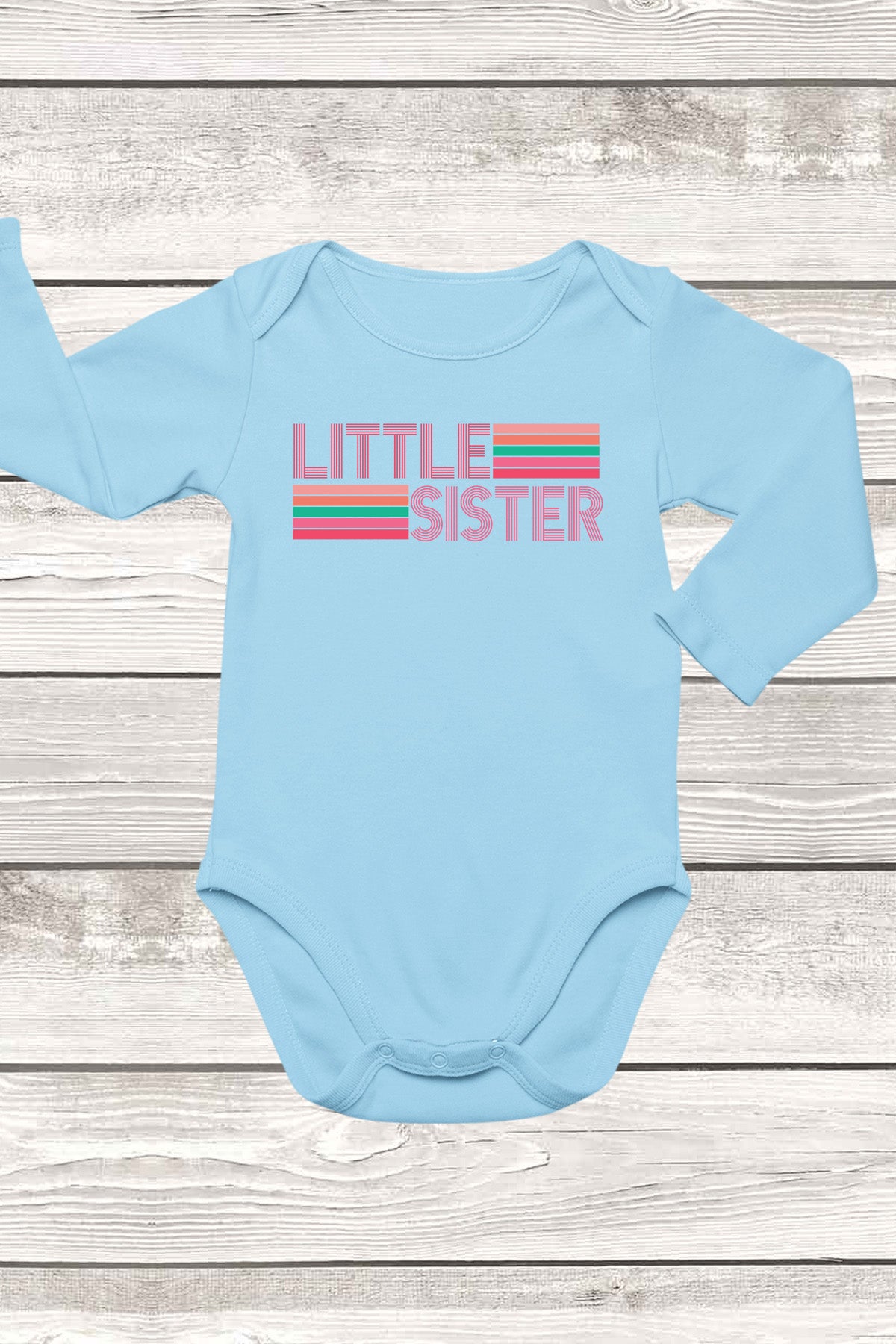 Little Sister Retro Baby Bodysuit
