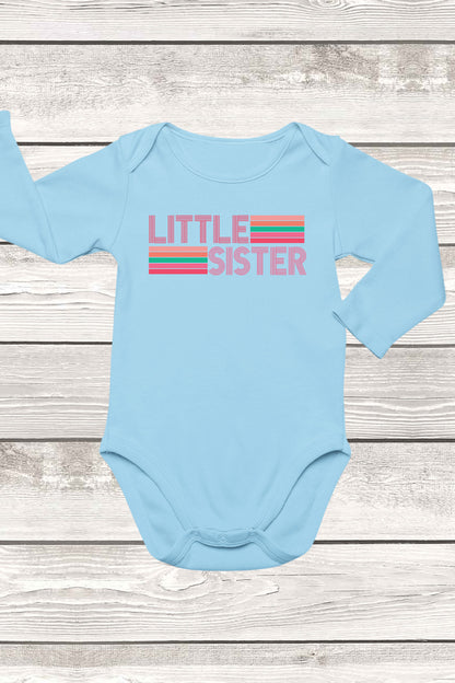 Little Sister Retro Baby Bodysuit