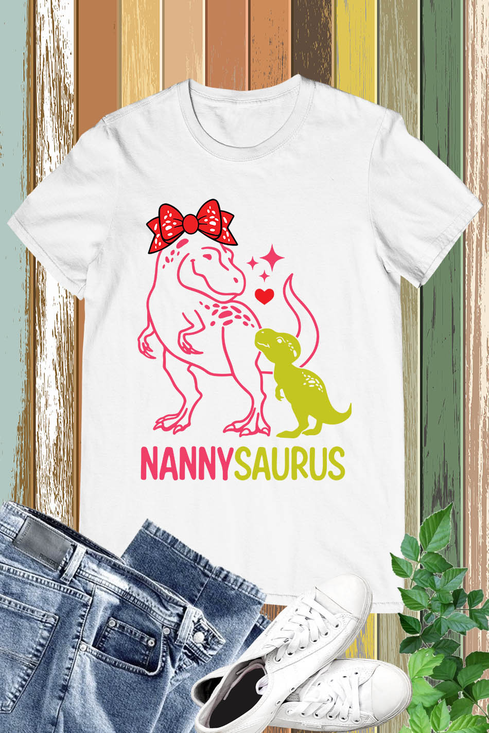 Nannysaurus Dinosaur Nanny Shirt