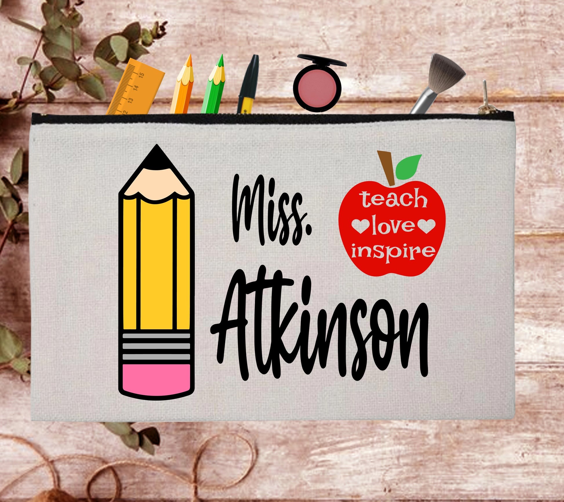 Inspirational Teachers Custom Thank You Gifts Pouch Bag Pencil Case