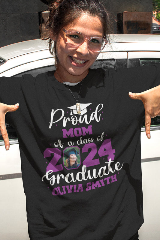Proud Family Member of Graduate T Shirt With Photo