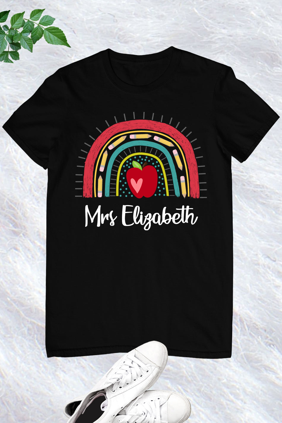 Personalize Rainbow Teacher Shirt