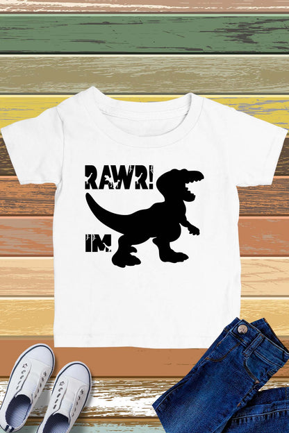 Rawr I am Dinosaur Birthday Shirt