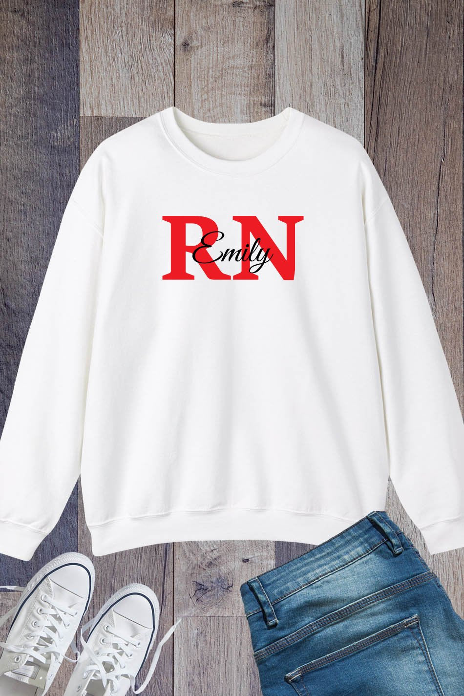Personalized RN Nurse Sweatshirt