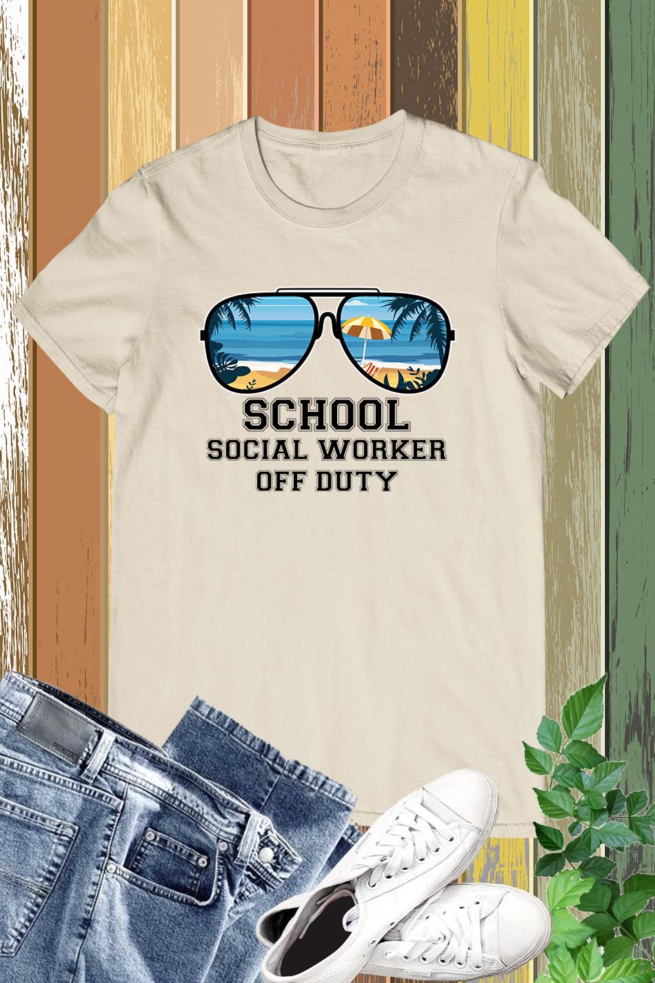 School Social Worker Off Duty T Shirt