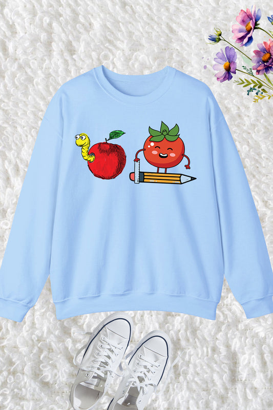 Retro Teacher Apple Sweatshirt