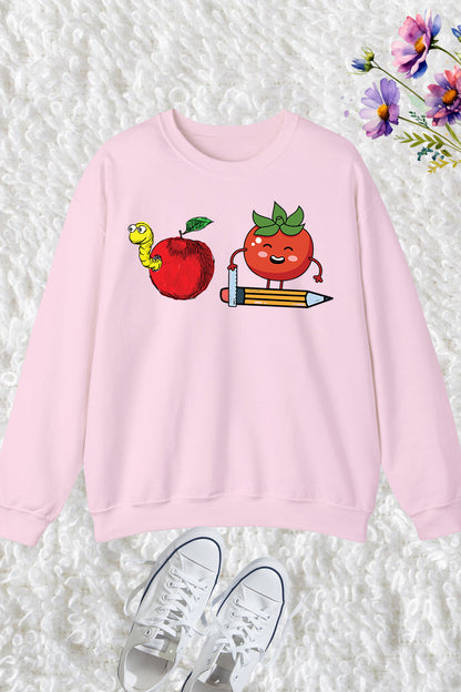 Retro Teacher Apple Sweatshirt