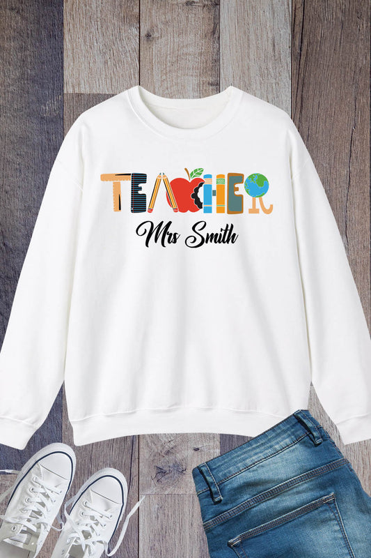 Teacher Sweatshirt With Stationary Element