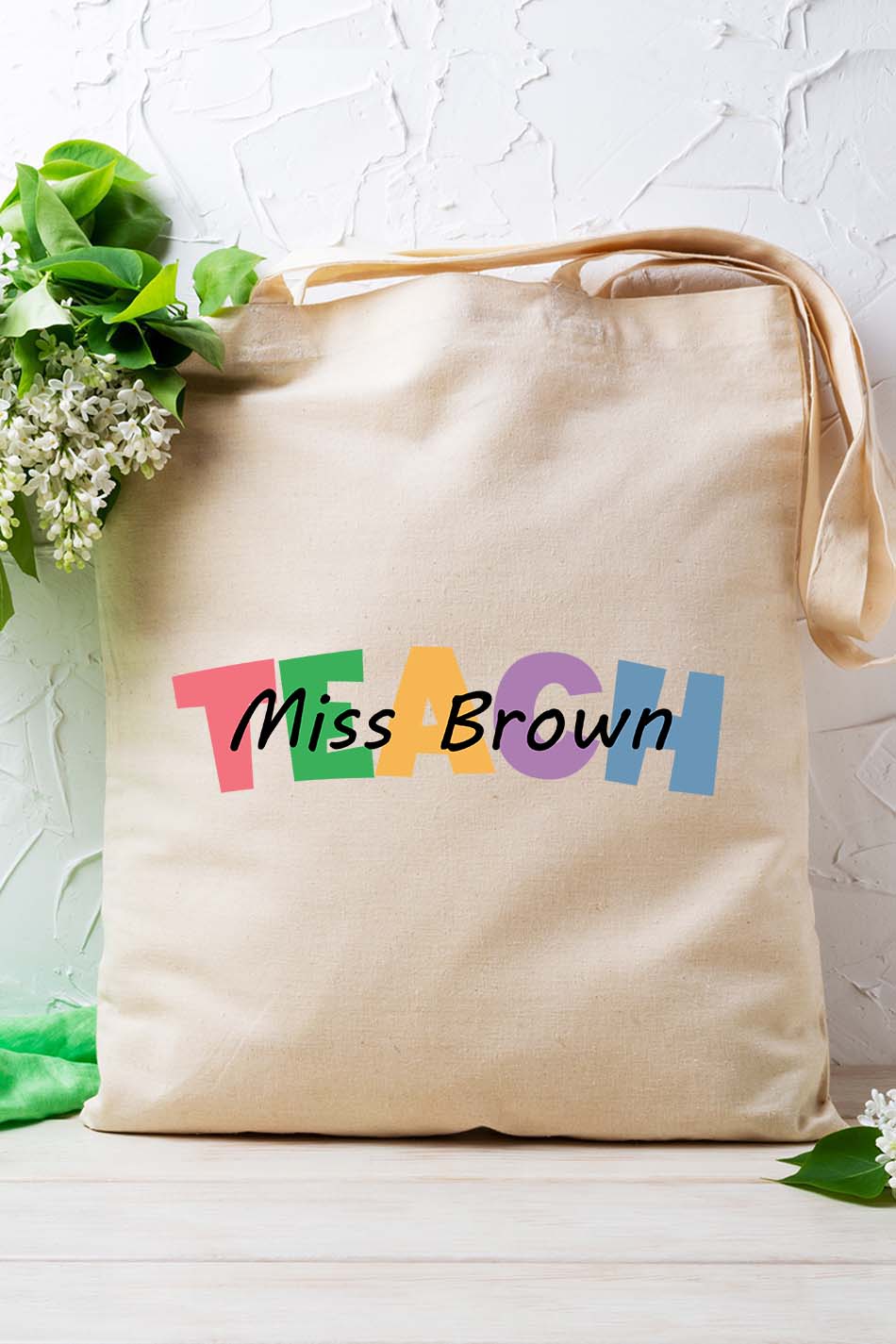 Personalized Teach Tote Bag