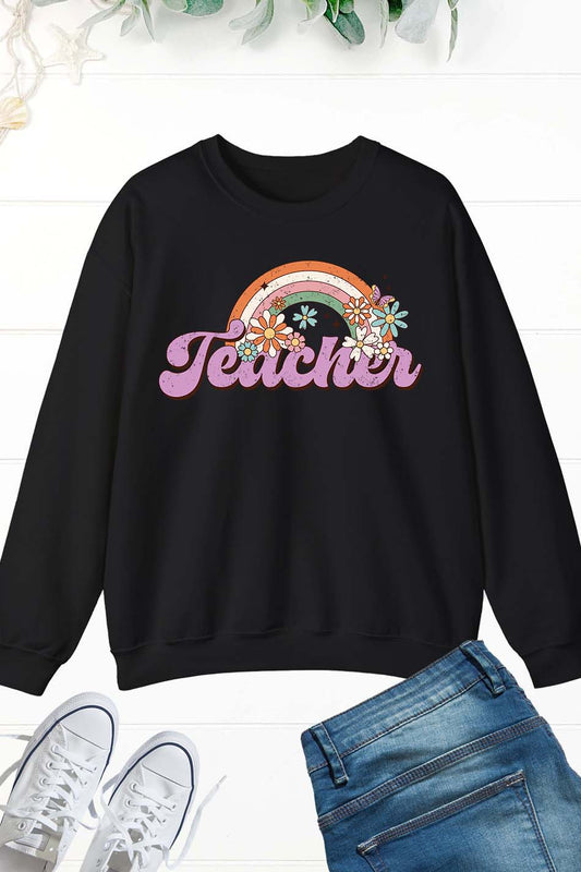 Rainbow Teacher Life Sweatshirt