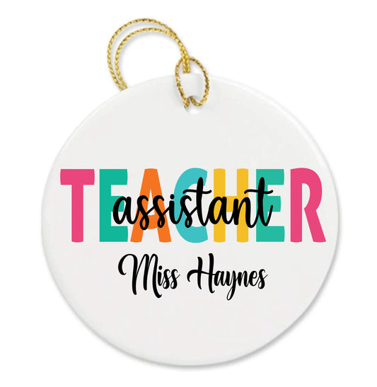 Personalized Teachers Appreciation Custom Thank You Gift Ornament