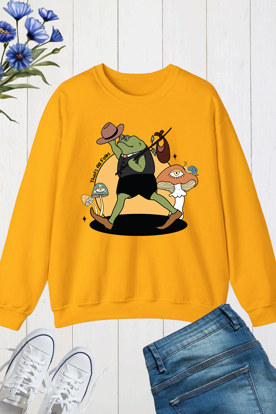 That's All Folks Retro Frog Sweatshirt