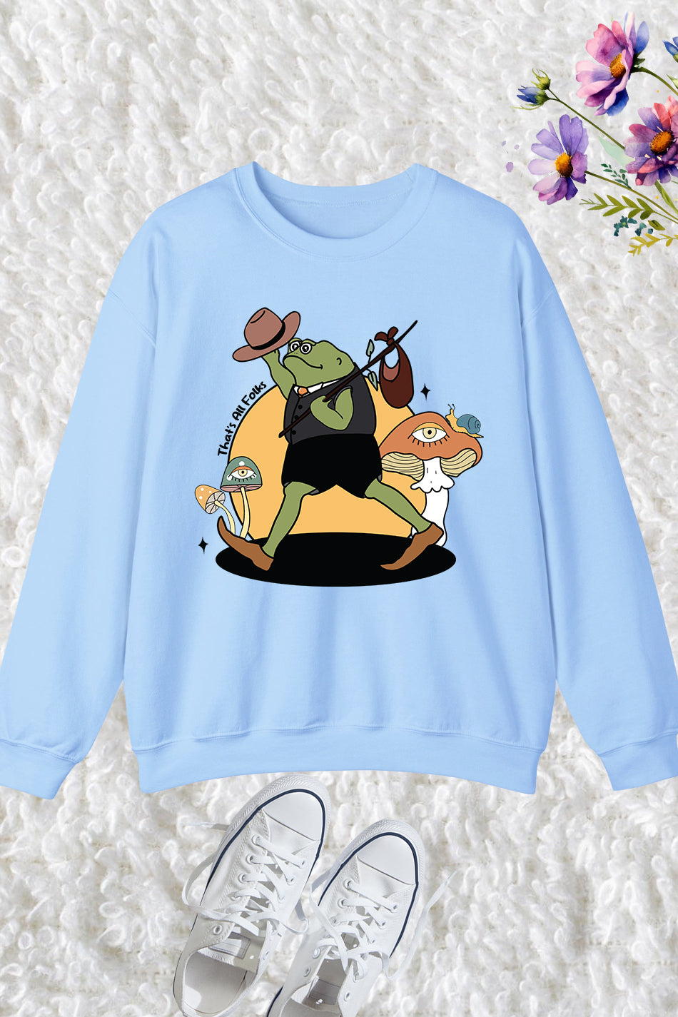 That's All Folks Retro Frog Sweatshirt