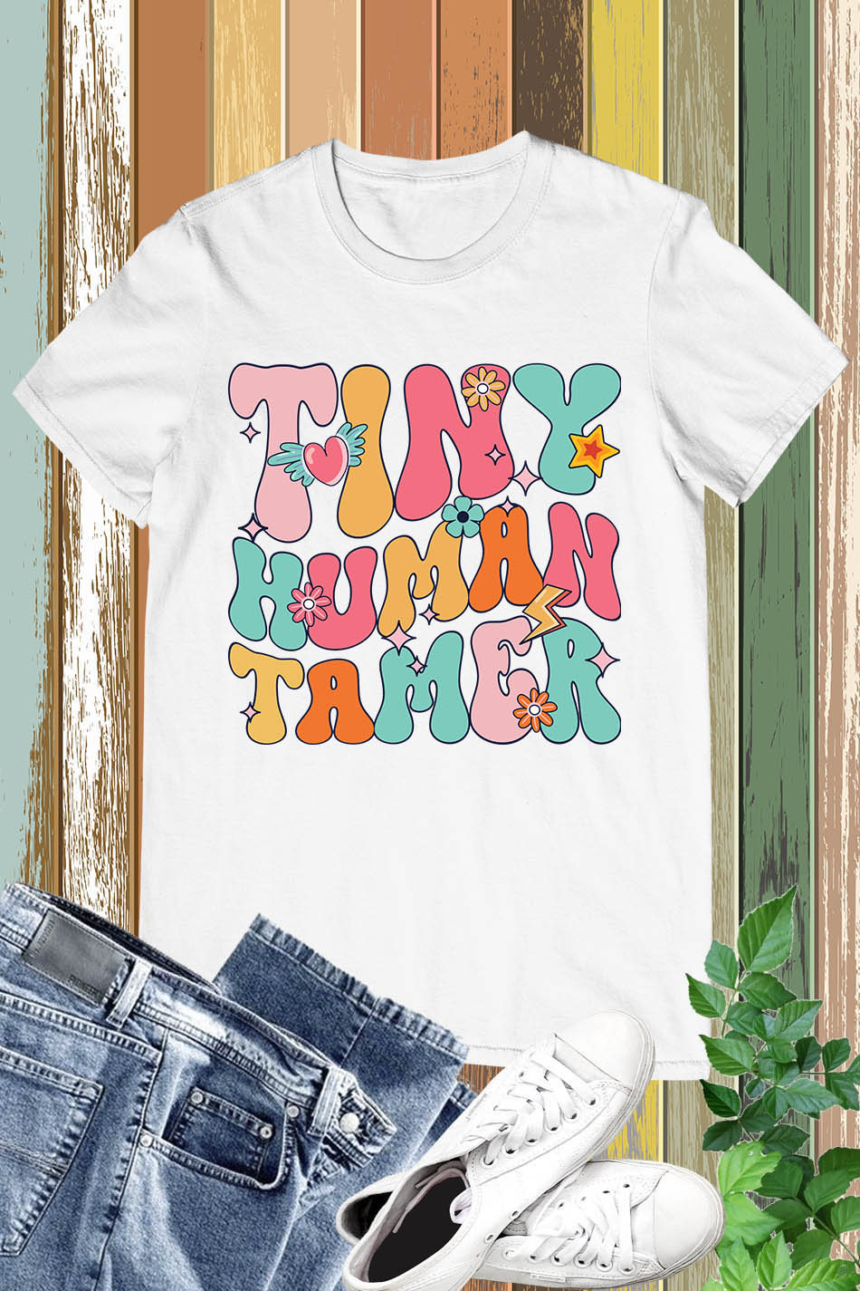 Tiny Human Tamer Daycare PreK Teacher T Shirt