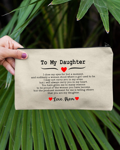 Custom Daughter Pencil Case Accessory Bag From Mom
