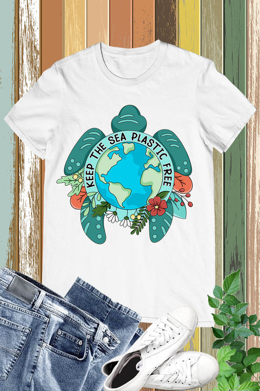 Keep The Sea plastic Free Earth Day Shirt