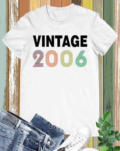Vintage 2006 T-Shirt 18th Birthday Gift Tees