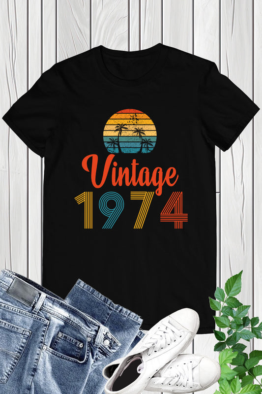 Vintage 1974 T Shirt 50th Birthday Tshirt