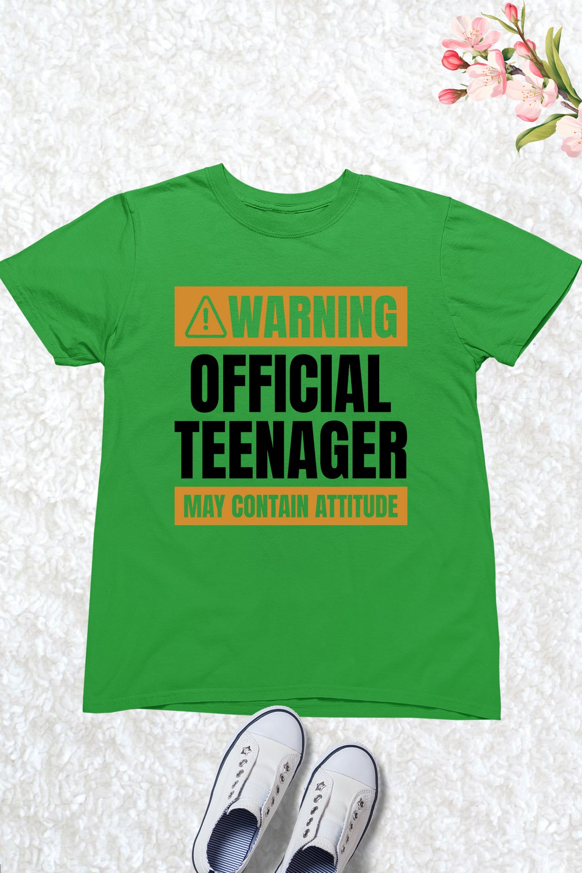 Warning Official Teenager May Contain Attitude Funny Birthday Shirt