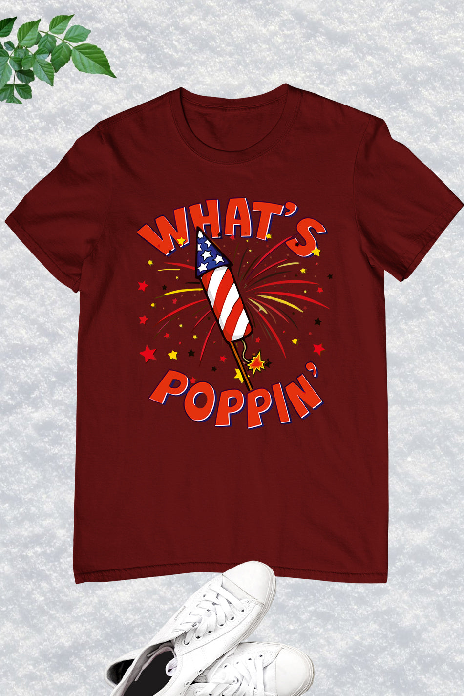 Funny 4th Of July What's Poppin Fireworks Rocket Shirt