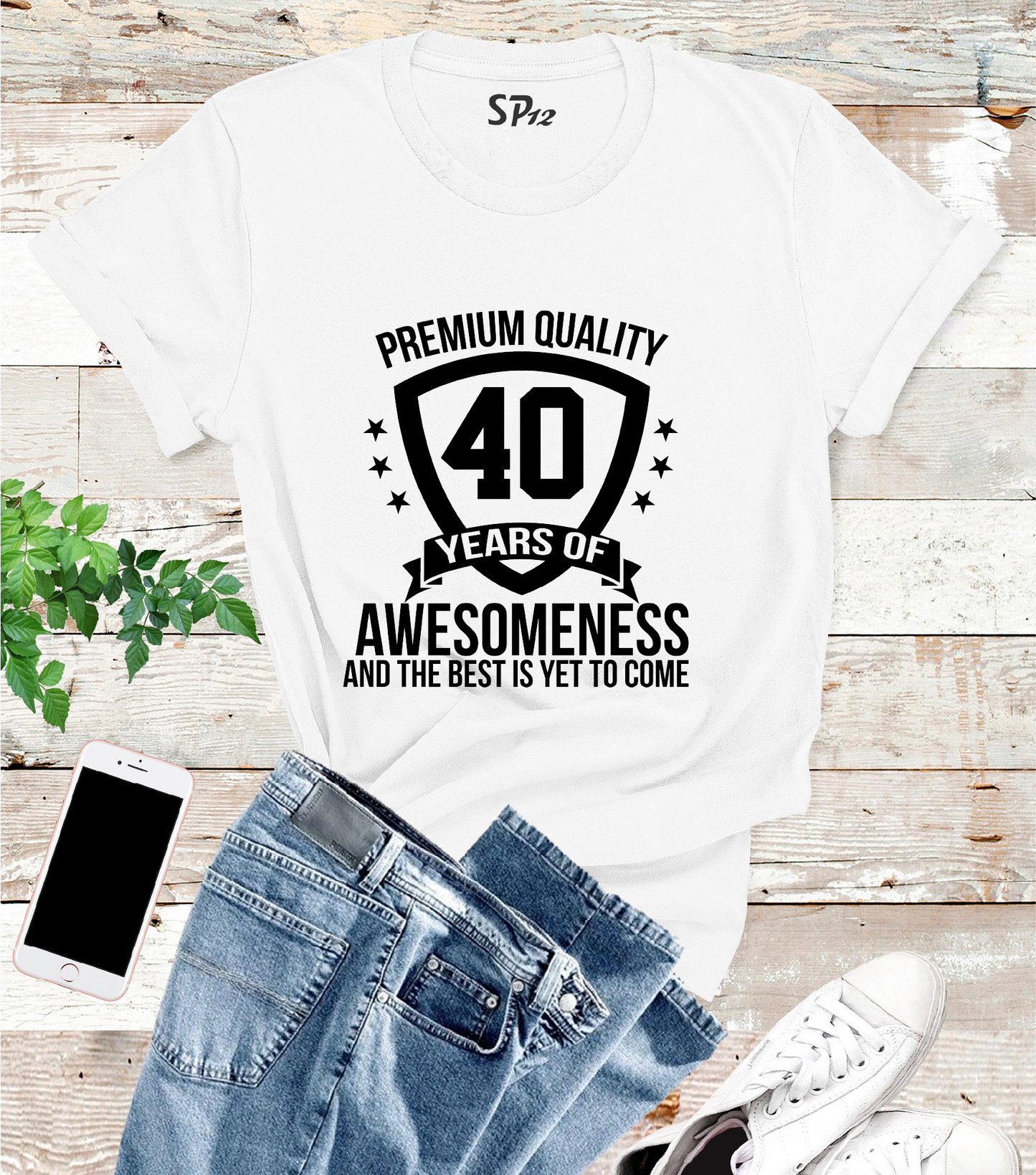 40 Years of Awesomeness Forty Birthday T Shirt