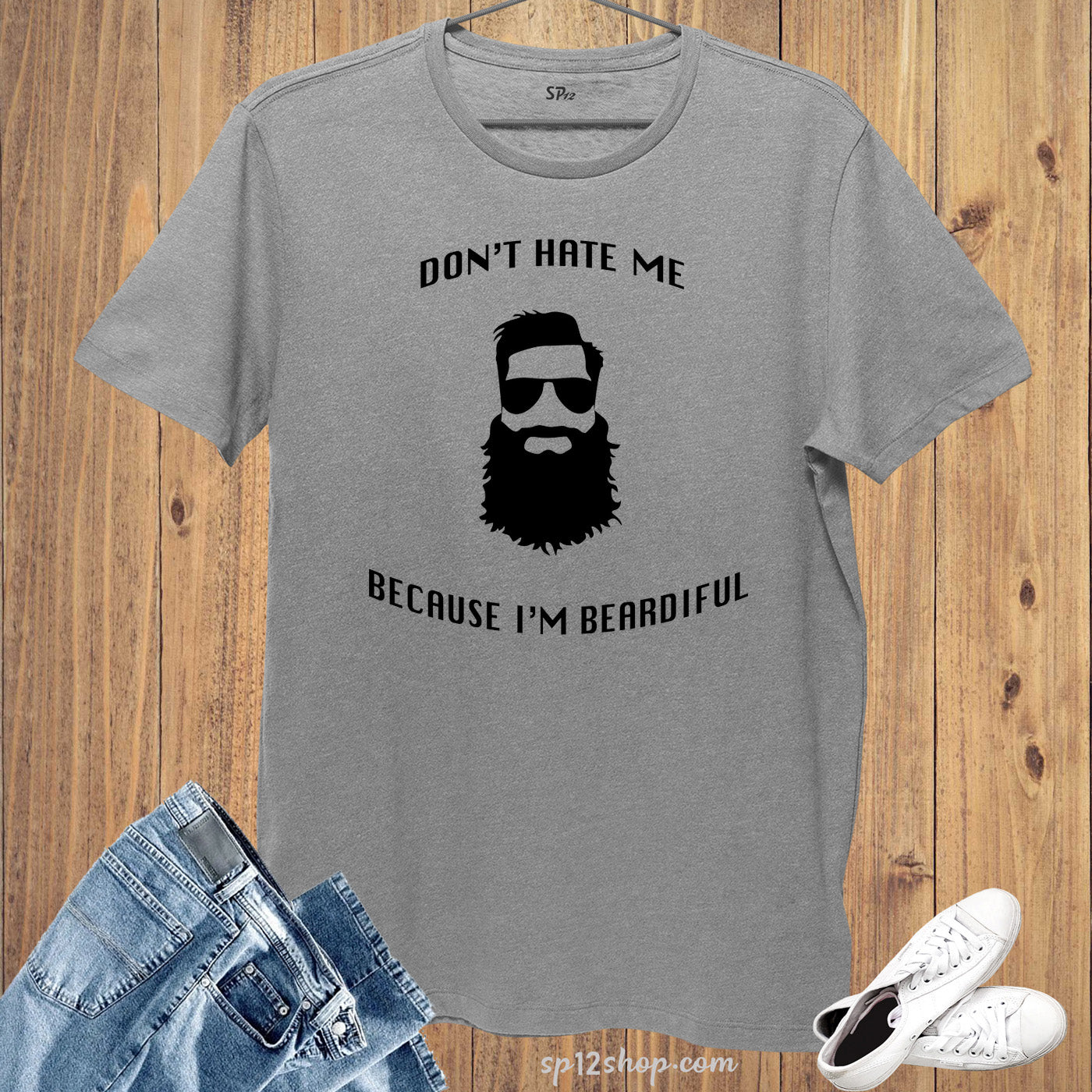 Beard T shirt Don't Hate Me Because I'm Beardiful