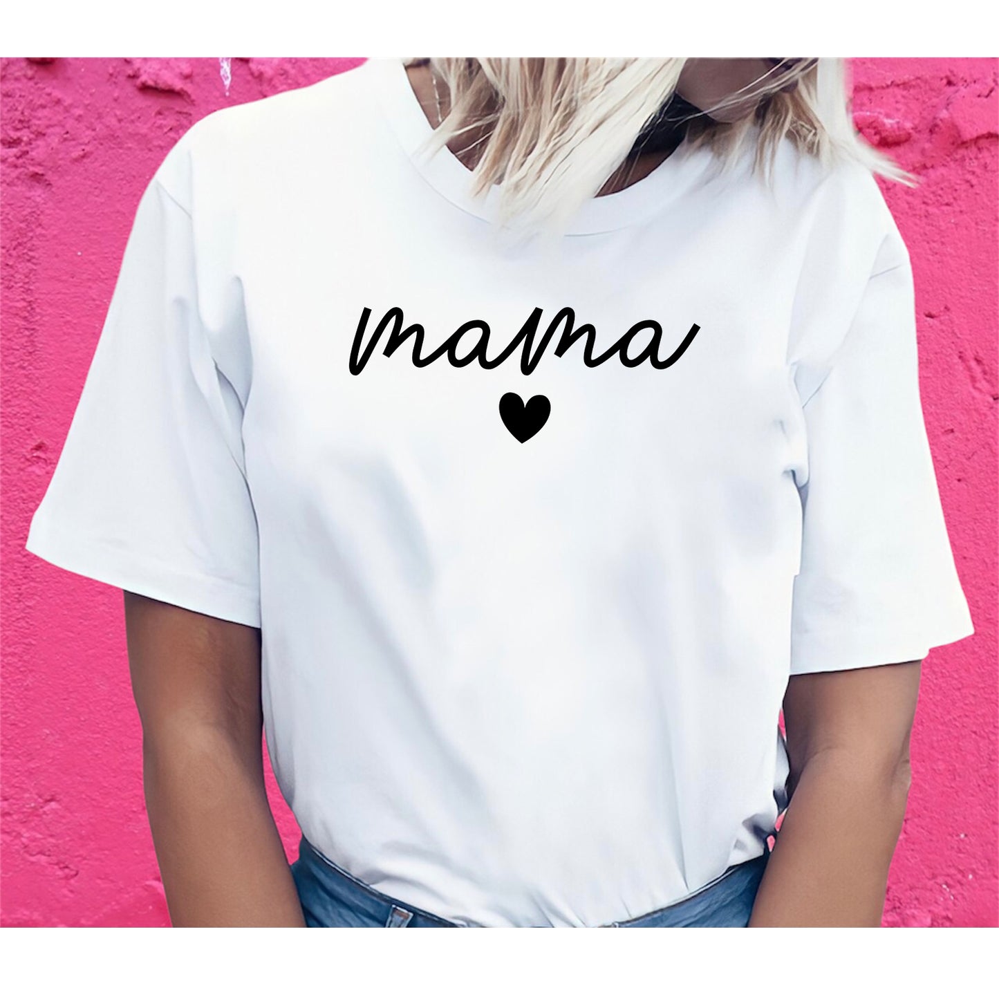 New Customized Mama Heart Mothers Day T-Shirts Gifts For Mom