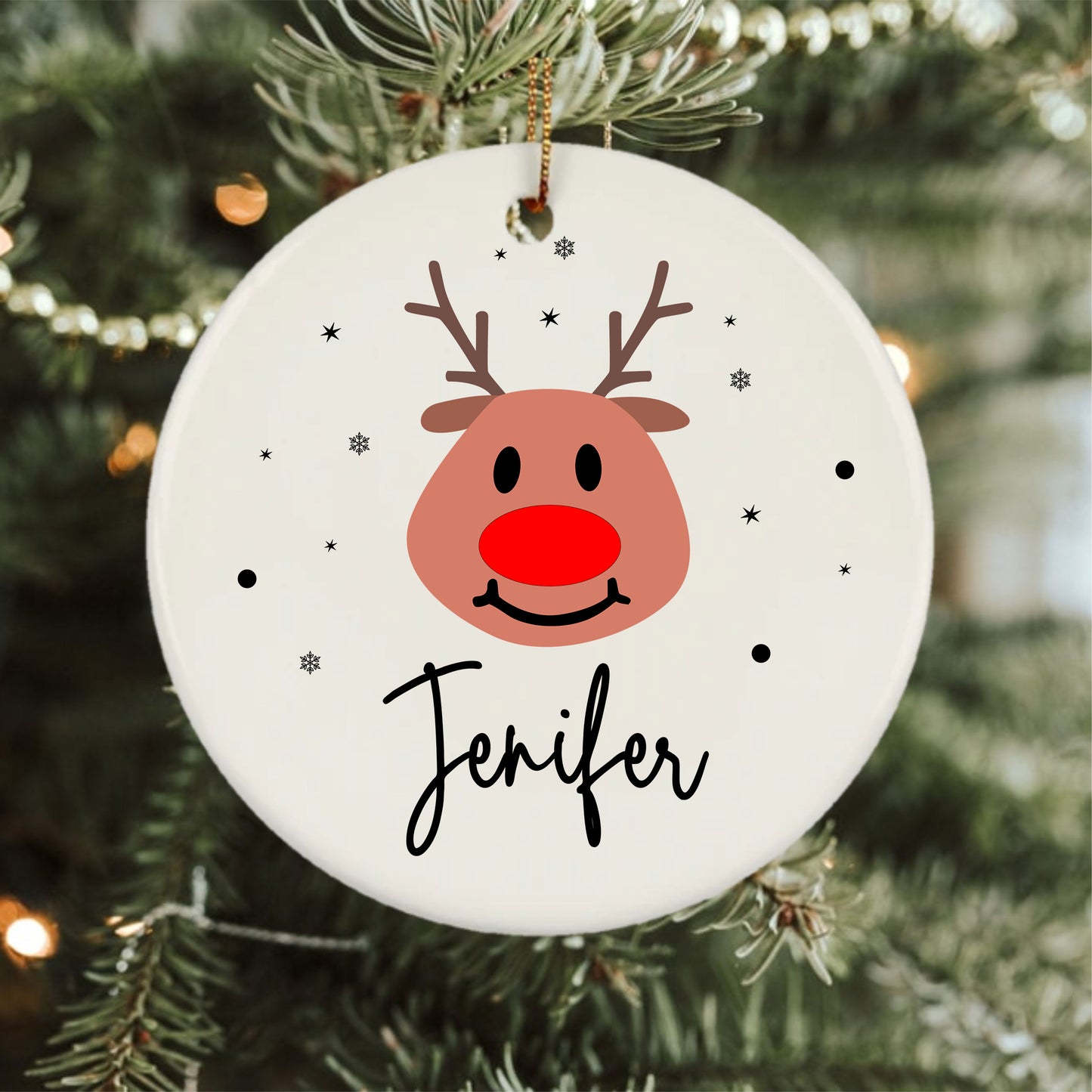 Personalised Christmas Reindeer Ornament