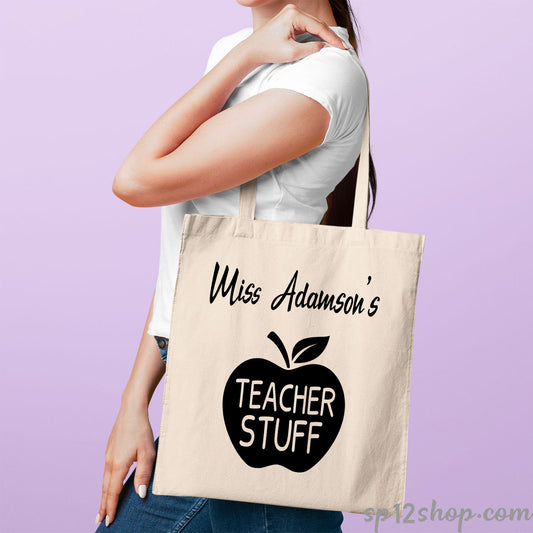 Funny Teachers Appreciation Custom Thank You Gift Shopping Tote Bag