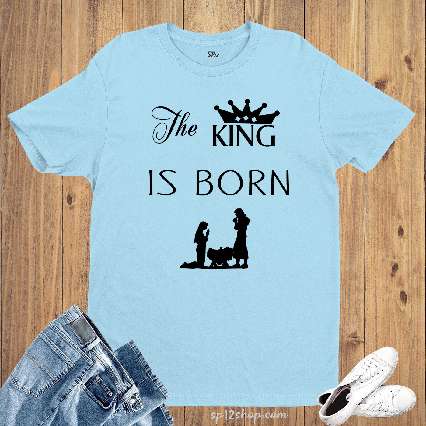 The King is Born Jesus Christ Family T-Shirt