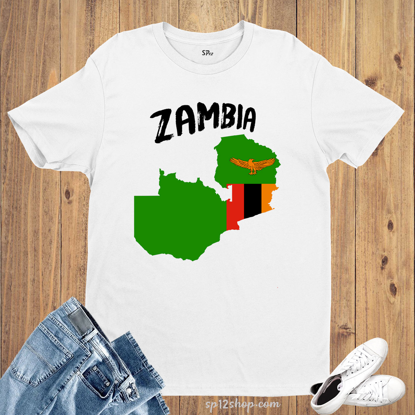 Zambia Flag T Shirt Olympics FIFA World Cup Country Flag Tee Shirt