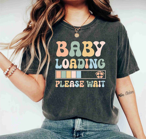 Baby Loading Please Wait Pregnancy Announcement Labrador Mama Shirts